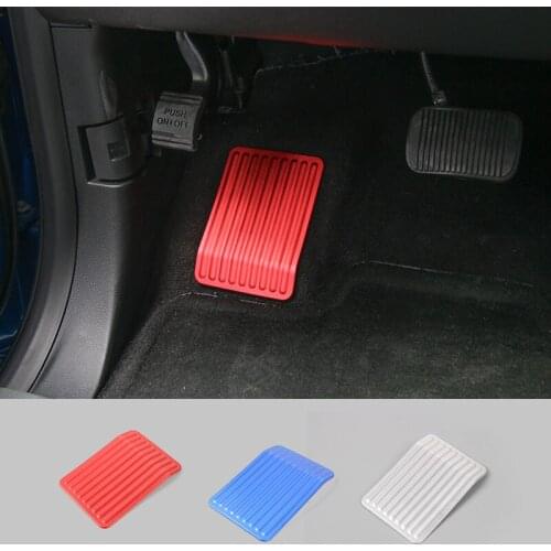 MOPAI Aluminum Alloy Car Interior Left Foot Pedal Rest Plate Decoration Stickers For Ford F150 2015 Up Car Styling