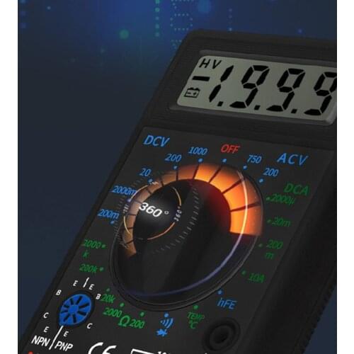 DT838 Digital Multimeter Tester AC/DC Voltage Current Resistance Temp Test Meter 83XA