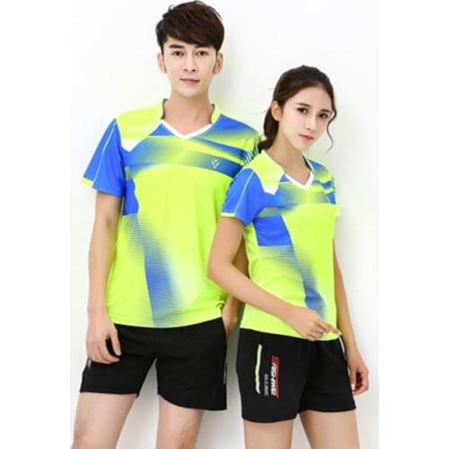 Badminton Jersey Shirt Couples Unisex Shirts Table Tennis Jersey M-4XL Breathable Quick Dry man/Women Badminton T-shirt Shorts