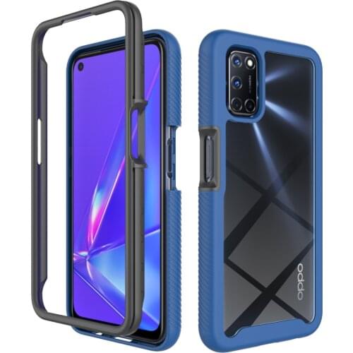2 in 1 Hybrid Full Body Protection Cover For OPPO A52 Case A72 / A92 Shockproof Crystal Clear Rugged Phone Cases Funda
