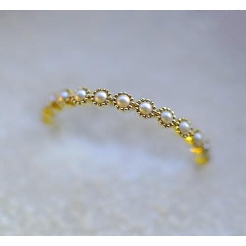 10Pcs Tiny Slim Pearls Rings Women Jewelry Rings Elegant Jewelry Rings Women Gift pearls rings