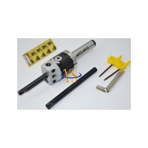 Morse taper MT3 M12 MK3 Boring head 50mm & 2pcs Borng bar 12mm &10pcs inserts