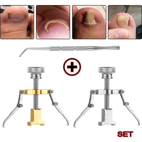 Stainless Steel Ingrown Toenail Corrector Cuticle Pusher Effective Paronychia Recover Set Professional Pedicure Foot Care Tools