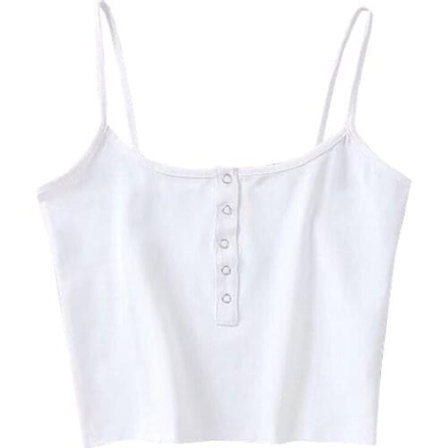 Summer Women Strap Crop Top Women Sexy Backless Leakage Navel Solid Camisole Sexy Tank Top Tube Top Breathable Crop tops