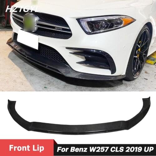MC Style Carbon Fiber Or FRP Front Bumper Lip For Benz W257 CLS Class CLS300 CLS350 CLS53 Tuning 2019 Up