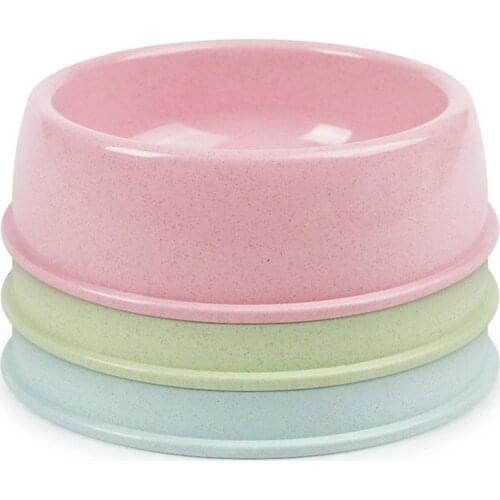 Pet Bowl Easy to Clean Wheat Straw Pet Food Bowl Pet Feeding Bowl for Cats Dogs