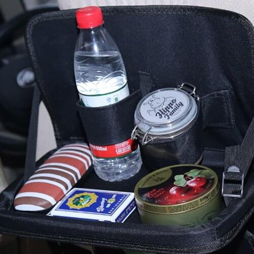 Multifunctional Oxford Car Seat Back Organizer Foldable Tray Backseat Hanging Bag Car Dining Table