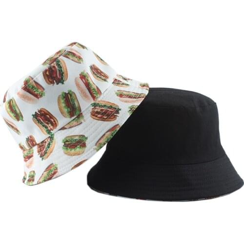 2020 New fashion print funny fisherman hat men women street wild visor summer outdoor casual cap men Bucket Hat reversible