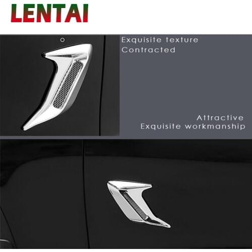 LENTAI 1PC Car Hood Side Vents Stickers Shark Gills Styling For Mercedes W205 W203 Volvo XC90 S60 XC60 V40 Alfa Romeo 159