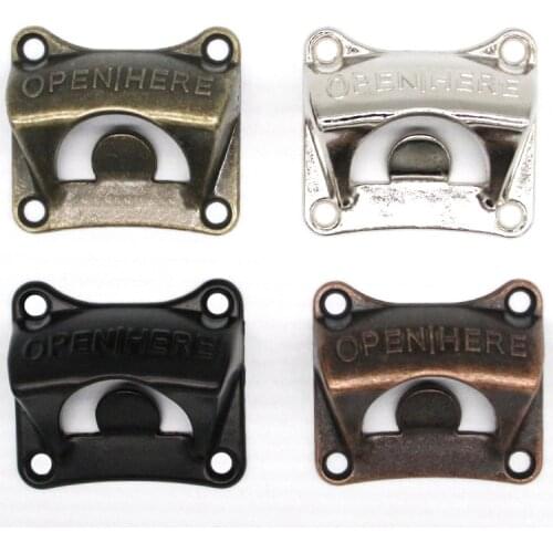 Wall-mounted Bottle Opener Zinc Alloy Bottle Opener Square Bronze Beer Opener Home Kitchen Wine Accessories Bar Supplies