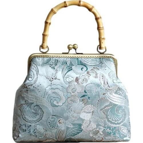 New 2021 Trendy leather Mouth Gold Retro Handbags high quality cheongsam luxury handbag single shoulder diagonal bag