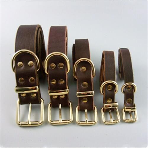 New Fashion PU Leather Dog Collar Simple Comfort Pet Collar for Medium and Big Dog Pet Accessories(brpwn)
