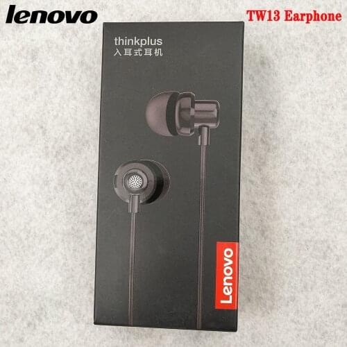 Original Lenovo Thinkplus Earphone 3.5MM TW13 In-ear Stereo Wired Earphone With Mic For Vibe P1 P2 ZUK Z2 Pro Z5 Z6 K5 K5S Pro
