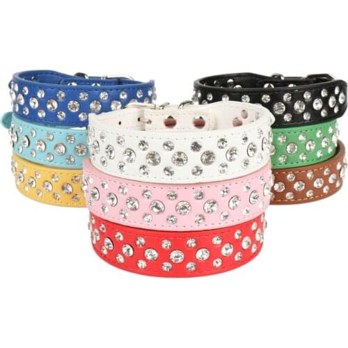 PipiFren Small Cats Dogs Collars Rhinestone For Pet Accessories Puppy Necklace Chihuahua Supplies Pitbull Personalized Halsband
