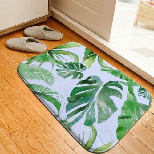 Tropic Green Leaf Printed Rug Anti-Slip Floor Mat for bedroom Rectangle Door Mat Bathroom Rug living room carpets for home decor