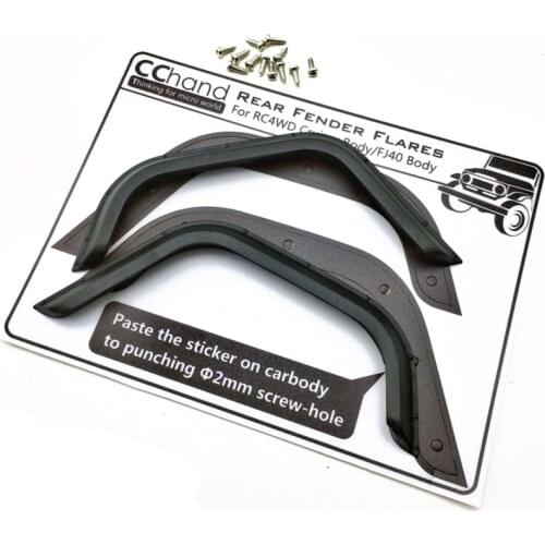 RC-4WD Toy Car Rear Fender Flares For 1/10 Scale Gelande II G2 Cruiser/FJ40 Body Shell
