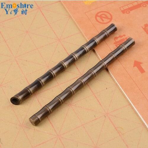 Handmade Ballpoint Pen Bamboo Section Tactical Pen Self-defense Roller Ball Pen Female Protect Tools High Quality Bronze P529