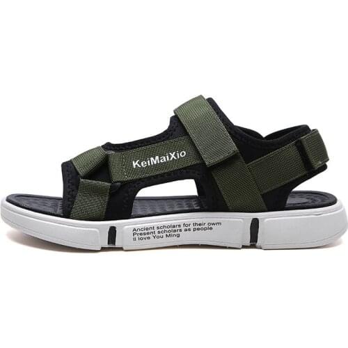 New Fashion Mens Sandals In 2021 Summer Breathable Solid Colors Shallow Flat Gladiator Shoes Comfortable Non-slip for Beach