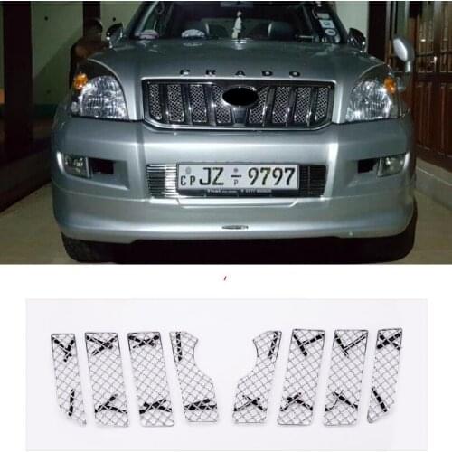 Car Insect Screening Mesh Front Grille For Toyota Land Cruiser Prado FJ 120 2003 2004 2005 2006 2007 2008 2009 Accessories