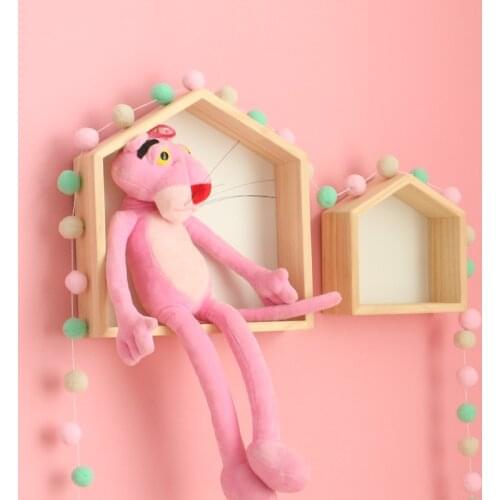 Nordic Nursery 2PCS/SET Wooden House Kids Room Decoration Nordic Decoration Home Wall Natural Wood Shelf For Children Kids Room