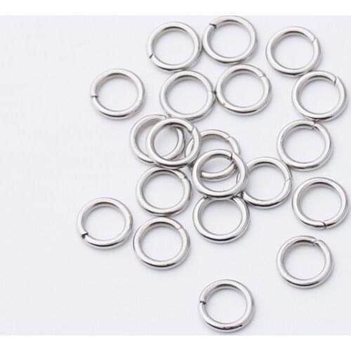Fnixtar 1000Pcs 1*5mm Mirror Polish Stainless Steel Splite Jump Rings For DIY Making Necklace Keychain Connector Jewelry Finding