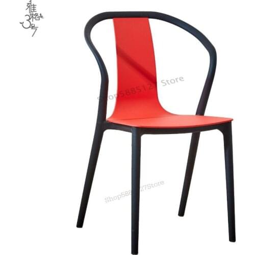 Chair Backrest Simple Modern Nordic Household Plastic Desk Stool Simple Computer Chair Dresser Lazy Dining Chair