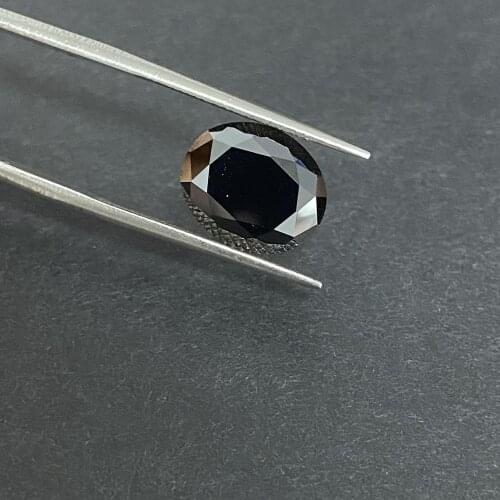Jewelry Pendant Oval Cut 10*12mm Lab Grown Moissanite Gemstone Black Color Diamond Stone Real Wholesale Price