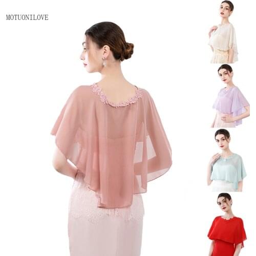 2020 Women Bolero Cape Mariage Shrugs For Women Red Champagne Fashion Bridal Wraps Lace Floral Bridal Top Evening Stoles Female