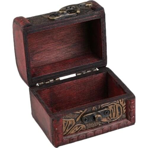 Personal Jewelry Display Box Necklace Bracelet Rings Storage Organizer Wooden Storage Case Gift Box Vintage Design
