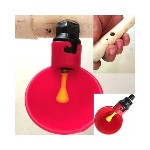 1 Pc Chicken Drinking Cup Automatic Drinker Chicken Feeder Plastic Poultry Water Drinking Cups Easy Installation With Screws