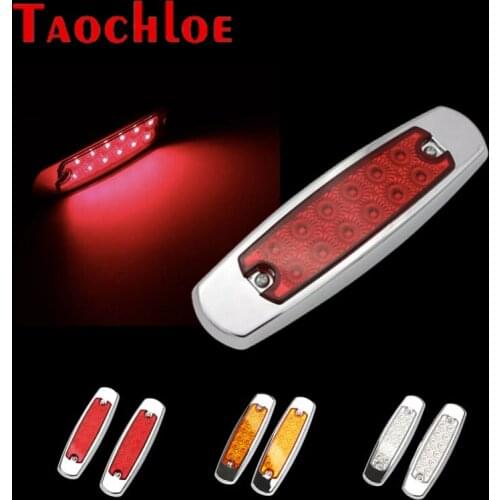 10Pcs Chrome Wrap Led Side Indicator Lights 12V 24V For Truck Trailer High Brightness Clearance Lights For Tractor Boat Lorry