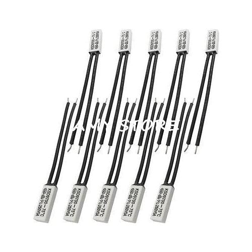 10pcs KSD9700 115C-130C 120/125/130C NO Normal Open Plastic Temperature Thermostat Switch Thermal Protector 250V 5A