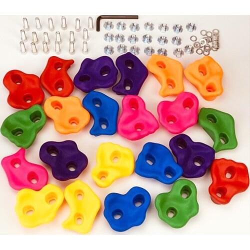 10Pcs Climbing Rock Games For Children Wall Stones Hand Feet Holds Grip Kits Kids Outdoor Indoor Playground Plastic Hardware Toy