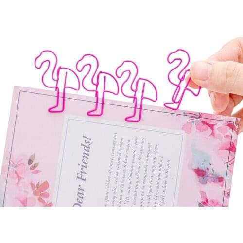 100pcs/lot Kawaii Pink Animal Shape Metal Bookmark Clip Memo Clip Paper Clip Accesseries DIY Novelty Office Learn Stationery