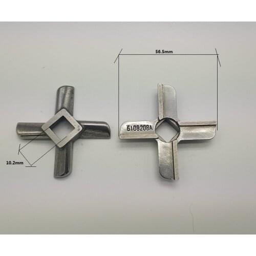 SS 304 Stainless steel 2 Pieces Meat Grinder Parts #8 Blade Knife SS-193517 fits Moulinex Bork Zelmer