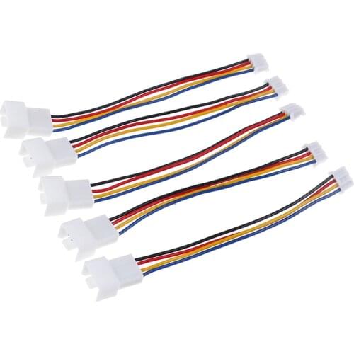 2Pcs Universal Small 4 Pin To 3pin 4pin Fan PWM Connector Extension Cable For Computer Fan PVC Graphics Card Interface
