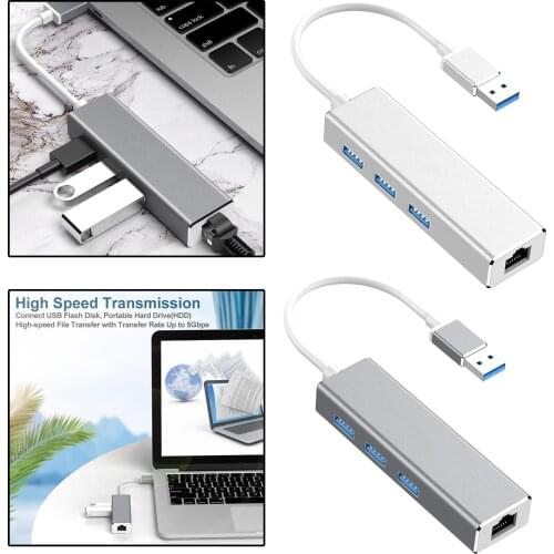3 Port USB Gigabit Ethernet Lan Adapter 1000Mbps USB Adapter Converter