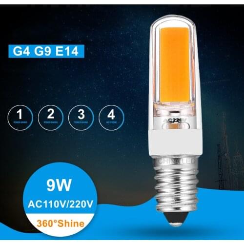 3PCS/Lot High quality 9W COB LED G4 G9 LED Bulb 360 Beam Angle Bombillas Replace 60W Halogen Chandelier Lights Mini Led Lamp