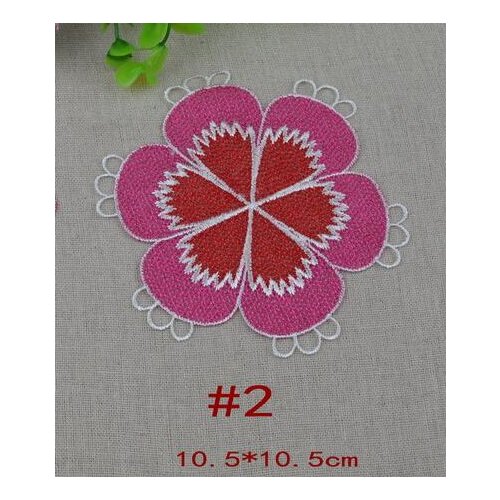 5 Pieces 10.5CM Floral Bridal Lace Applique Roseo Motif Floral Wedding Trim