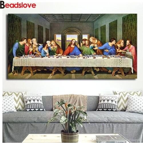 DIY 5D Diamond Painting The Last Supper About Jesus Embroidery large home Decoration Full Square/Round Rhinestone Mosaic art