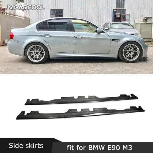Carbon Fiber Side Skirts Apron Splitters for BMW 3 Series E90 E92 E93 M3 2008-2013 Bumper Guard Car Styling