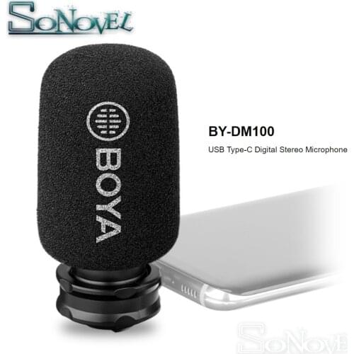 BOYA BY-DM100 Digital Condenser Stereo Microphone for Android Huawei For Samsung Galaxy S9/S9+/S8/S8+/S7+/C9/C7/C5 USB Type-C