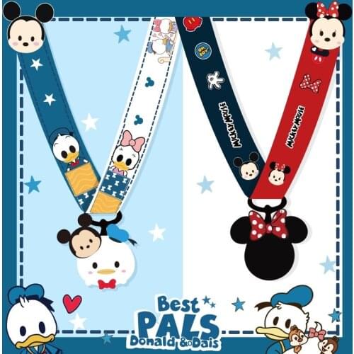 Disney Cartoon Long Short Style Mobile Phone Lanyard Mickey Minnie Stitch Hanging Neck Chain Pendant Lanyard Keychain Gifts New