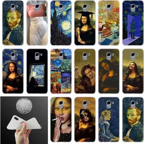 Phone case Cover Great art aesthetic van Gogh Mona Lisa FOR Samsung Galaxy J6 J4 J8 J7 2018 Plus J3 J5 J7 Prime Pro 2017 2016