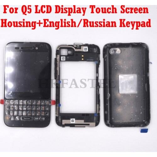 HKFASTEL For Blackberry Q5 Original Full Complete Mobile Phone Housing With LCD Display Touch Screen Cover Keypad case
