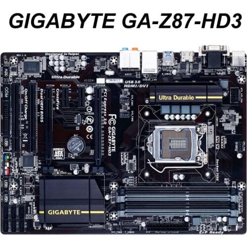 For GIGABYTE GA-Z87-HD3 Z87-HD3 Computer Motherboard PCI-E 3.0 LGA 1150 DDR3 For Intel Z87 Desktop Mainboard Used