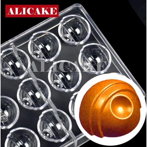 3D Polycarbonate Chocolate Mold Tools Bell Form Tray Cake Decorating Baking Pastry Tools Christmas Mould For Chocolate Bakery