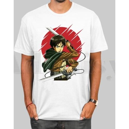 Attack on Titan Anime Shingeki no Kyojin Eren Levi T-Shirt Men Short Sleeve Tshirt Casual Fashion T Shirt Tee Shirt O-Neck Tops
