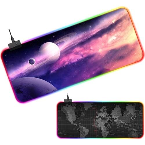 Mouse Pad Electronic Luminous Keyboard Pad RGB Game Mouse Pad 80cm with Cable Desktop for PC Laptop Antislip Waterproof Foldable