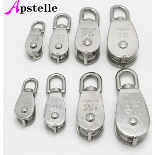 M15 M20 M32 Single Swivel Lifting 0.3" Rope Pulley Roller Block Sheave 0.03 Ton Timing Pulley